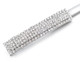 25" Skinny Diamante Thin Stretchable Spring Waist Belt Women Fashion Accessory - Silver Gold